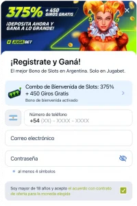 Inscripción JugaBet
